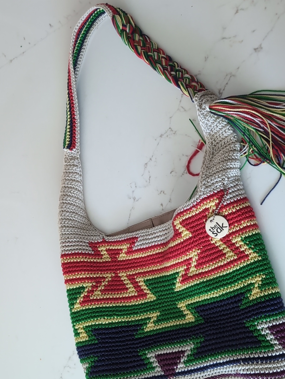 The Sak Back To Bali Hobo Bag Crochet Artisan Signed